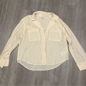 Madewell Ivory Textured Blouse